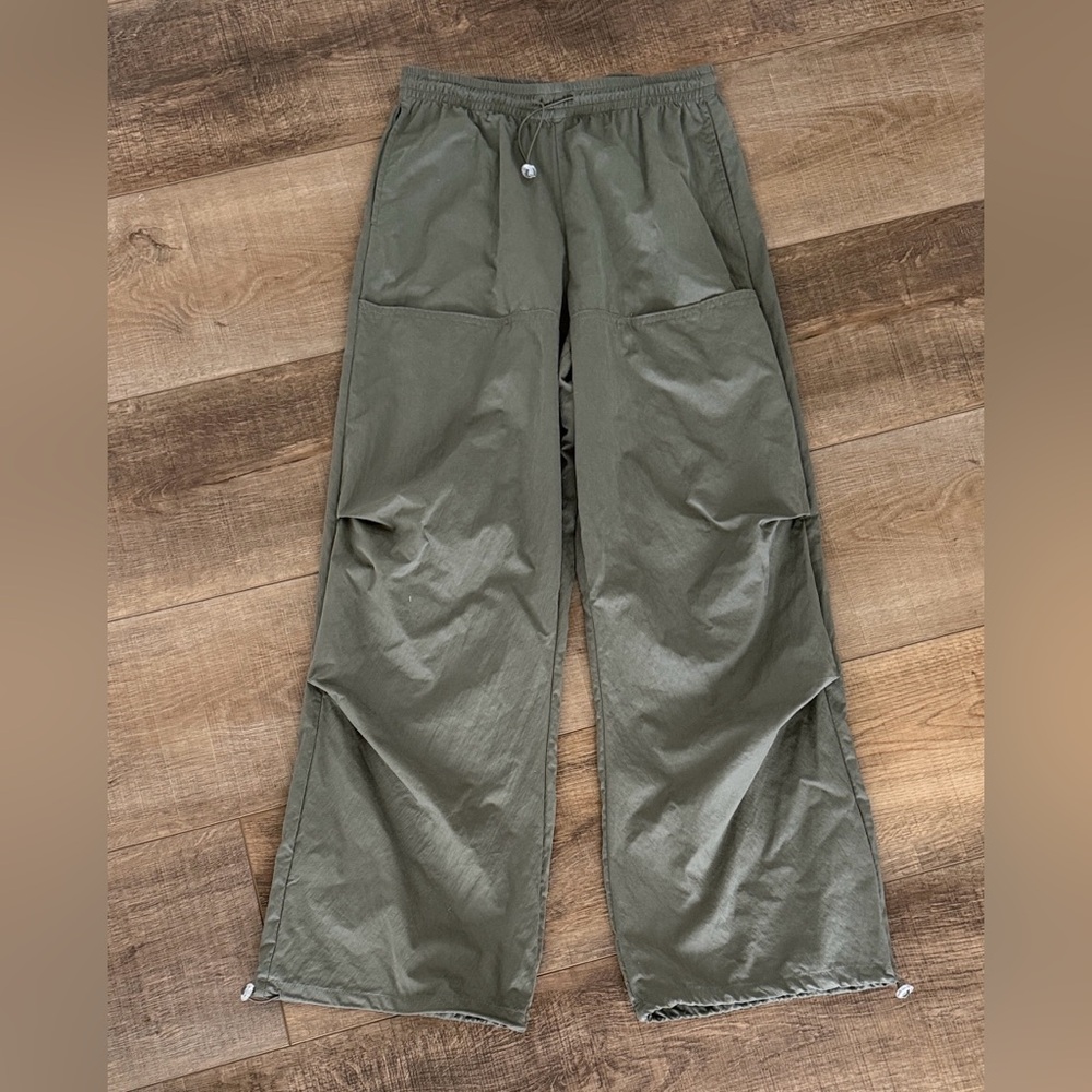 Zara Womens Dark Olive Cargo Pants S